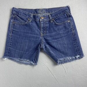 The Diva Denim‎ Jean Shorts Size 6 Reg Frayed Hem Blue Casual Everyday